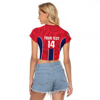 Custom Norway Football Raglan Cropped T Shirt 2026 Come On Norge - Wonder Print Shop