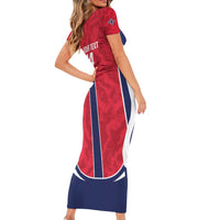 Custom Norway Football Short Sleeve Bodycon Dress 2026 Come On Norge - Wonder Print Shop