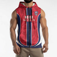 Custom Norway Football Sleeveless Zip Hoodie 2026 Come On Norge - Wonder Print Shop