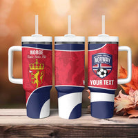 Custom Norway Football Tumbler With Handle 2026 Come On Norge - Wonder Print Shop