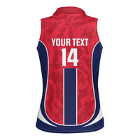 Custom Norway Football Women Sleeveless Polo Shirt 2026 Come On Norge - Wonder Print Shop