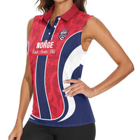 Custom Norway Football Women Sleeveless Polo Shirt 2026 Come On Norge - Wonder Print Shop