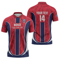 Custom Norway Football Zipper Polo Shirt 2026 Come On Norge - Wonder Print Shop