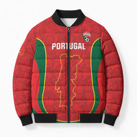 Custom Portugal Football Bomber Puffer Jacket 2026 Come On Selecao das Quinas - Red - Wonder Print Shop