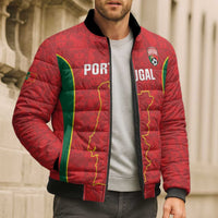 Custom Portugal Football Bomber Puffer Jacket 2026 Come On Selecao das Quinas - Red - Wonder Print Shop