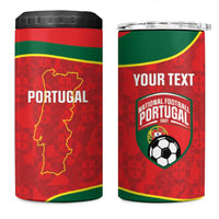 Custom Portugal Football 4 in 1 Can Cooler Tumbler 2026 Come On Selecao das Quinas - Red - Wonder Print Shop