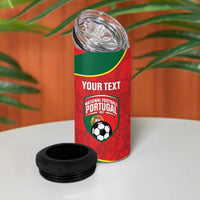 Custom Portugal Football 4 in 1 Can Cooler Tumbler 2026 Come On Selecao das Quinas - Red - Wonder Print Shop