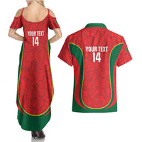 Custom Portugal Football Couples Matching Summer Maxi Dress and Hawaiian Shirt 2026 Come On Selecao das Quinas - Red - Wonder Print Shop