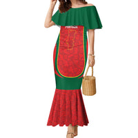 Custom Portugal Football Family Matching Mermaid Dress and Hawaiian Shirt 2026 Come On Selecao das Quinas - Red - Wonder Print Shop