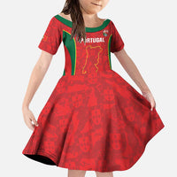 Custom Portugal Football Family Matching Off Shoulder Maxi Dress and Hawaiian Shirt 2026 Come On Selecao das Quinas - Red - Wonder Print Shop