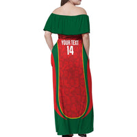 Custom Portugal Football Family Matching Off Shoulder Maxi Dress and Hawaiian Shirt 2026 Come On Selecao das Quinas - Red - Wonder Print Shop