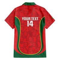Custom Portugal Football Family Matching Off Shoulder Short Dress and Hawaiian Shirt 2026 Come On Selecao das Quinas - Red - Wonder Print Shop