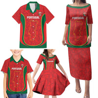 Custom Portugal Football Family Matching Puletasi and Hawaiian Shirt 2026 Come On Selecao das Quinas - Red - Wonder Print Shop