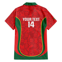 Custom Portugal Football Family Matching Short Sleeve Bodycon Dress and Hawaiian Shirt 2026 Come On Selecao das Quinas - Red - Wonder Print Shop
