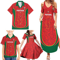 Custom Portugal Football Family Matching Summer Maxi Dress and Hawaiian Shirt 2026 Come On Selecao das Quinas - Red - Wonder Print Shop