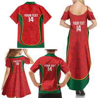Custom Portugal Football Family Matching Summer Maxi Dress and Hawaiian Shirt 2026 Come On Selecao das Quinas - Red - Wonder Print Shop