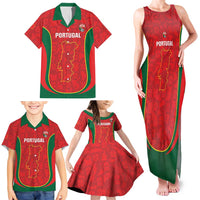 Custom Portugal Football Family Matching Tank Maxi Dress and Hawaiian Shirt 2026 Come On Selecao das Quinas - Red - Wonder Print Shop