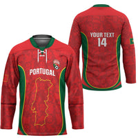 Custom Portugal Football Hockey Jersey 2026 Come On Selecao das Quinas - Red - Wonder Print Shop