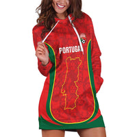 Custom Portugal Football Hoodie Dress 2026 Come On Selecao das Quinas - Red - Wonder Print Shop