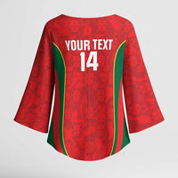 Custom Portugal Football Kimono Sleeve Blouse 2026 Come On Selecao das Quinas - Red - Wonder Print Shop