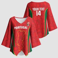 Custom Portugal Football Kimono Sleeve Blouse 2026 Come On Selecao das Quinas - Red - Wonder Print Shop