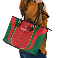 Custom Portugal Football Leather Tote Bag 2026 Come On Selecao das Quinas - Red - Wonder Print Shop