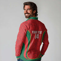 Custom Portugal Football Long Sleeve Polo Shirt 2026 Come On Selecao das Quinas - Red - Wonder Print Shop