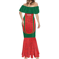 Custom Portugal Football Mermaid Dress 2026 Come On Selecao das Quinas - Red - Wonder Print Shop