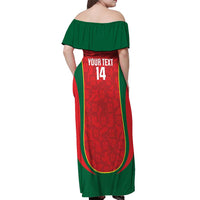 Custom Portugal Football Off Shoulder Maxi Dress 2026 Come On Selecao das Quinas - Red - Wonder Print Shop