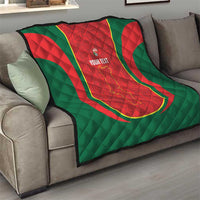 Custom Portugal Football Quilt 2026 Come On Selecao das Quinas - Red - Wonder Print Shop