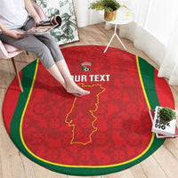Custom Portugal Football Round Carpet 2026 Come On Selecao das Quinas - Red - Wonder Print Shop