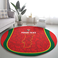 Custom Portugal Football Round Carpet 2026 Come On Selecao das Quinas - Red - Wonder Print Shop