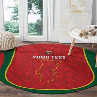 Custom Portugal Football Round Carpet 2026 Come On Selecao das Quinas - Red - Wonder Print Shop
