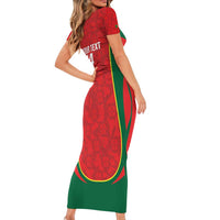 Custom Portugal Football Short Sleeve Bodycon Dress 2026 Come On Selecao das Quinas - Red - Wonder Print Shop