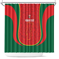 Custom Portugal Football Shower Curtain 2026 Come On Selecao das Quinas - Red - Wonder Print Shop