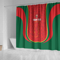 Custom Portugal Football Shower Curtain 2026 Come On Selecao das Quinas - Red - Wonder Print Shop