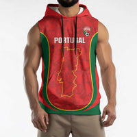 Custom Portugal Football Sleeveless Hoodie 2026 Come On Selecao das Quinas - Red - Wonder Print Shop