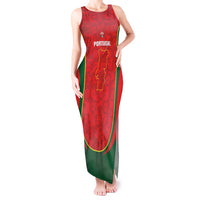 Custom Portugal Football Tank Maxi Dress 2026 Come On Selecao das Quinas - Red - Wonder Print Shop