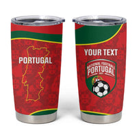 Custom Portugal Football Tumbler Cup 2026 Come On Selecao das Quinas - Red - Wonder Print Shop
