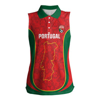 Custom Portugal Football Women Sleeveless Polo Shirt 2026 Come On Selecao das Quinas - Red - Wonder Print Shop