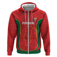 Custom Portugal Football Zip Hoodie 2026 Come On Selecao das Quinas - Red - Wonder Print Shop