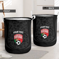 Custom Portugal Football Laundry Basket 2026 Come On Selecao das Quinas - Black - Wonder Print Shop