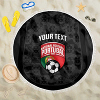Custom Portugal Football Beach Blanket 2026 Come On Selecao das Quinas - Black - Wonder Print Shop
