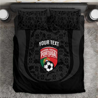 Custom Portugal Football Bedding Set 2026 Come On Selecao das Quinas - Black - Wonder Print Shop