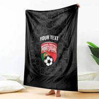 Custom Portugal Football Blanket 2026 Come On Selecao das Quinas - Black - Wonder Print Shop