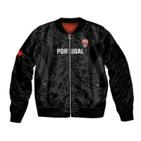 Custom Portugal Football Bomber Jacket 2026 Come On Selecao das Quinas - Black - Wonder Print Shop