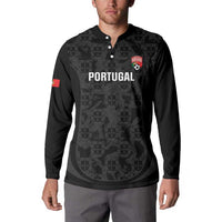 Custom Portugal Football Button Sweatshirt 2026 Come On Selecao das Quinas - Black - Wonder Print Shop