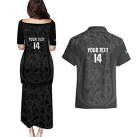 Custom Portugal Football Couples Matching Puletasi and Hawaiian Shirt 2026 Come On Selecao das Quinas - Black - Wonder Print Shop
