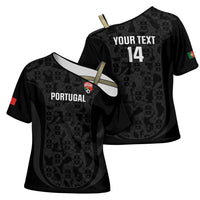 Custom Portugal Football Cross Shoulder Shirt 2026 Come On Selecao das Quinas - Black - Wonder Print Shop