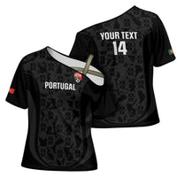 Custom Portugal Football Cross Shoulder Shirt 2026 Come On Selecao das Quinas - Black - Wonder Print Shop